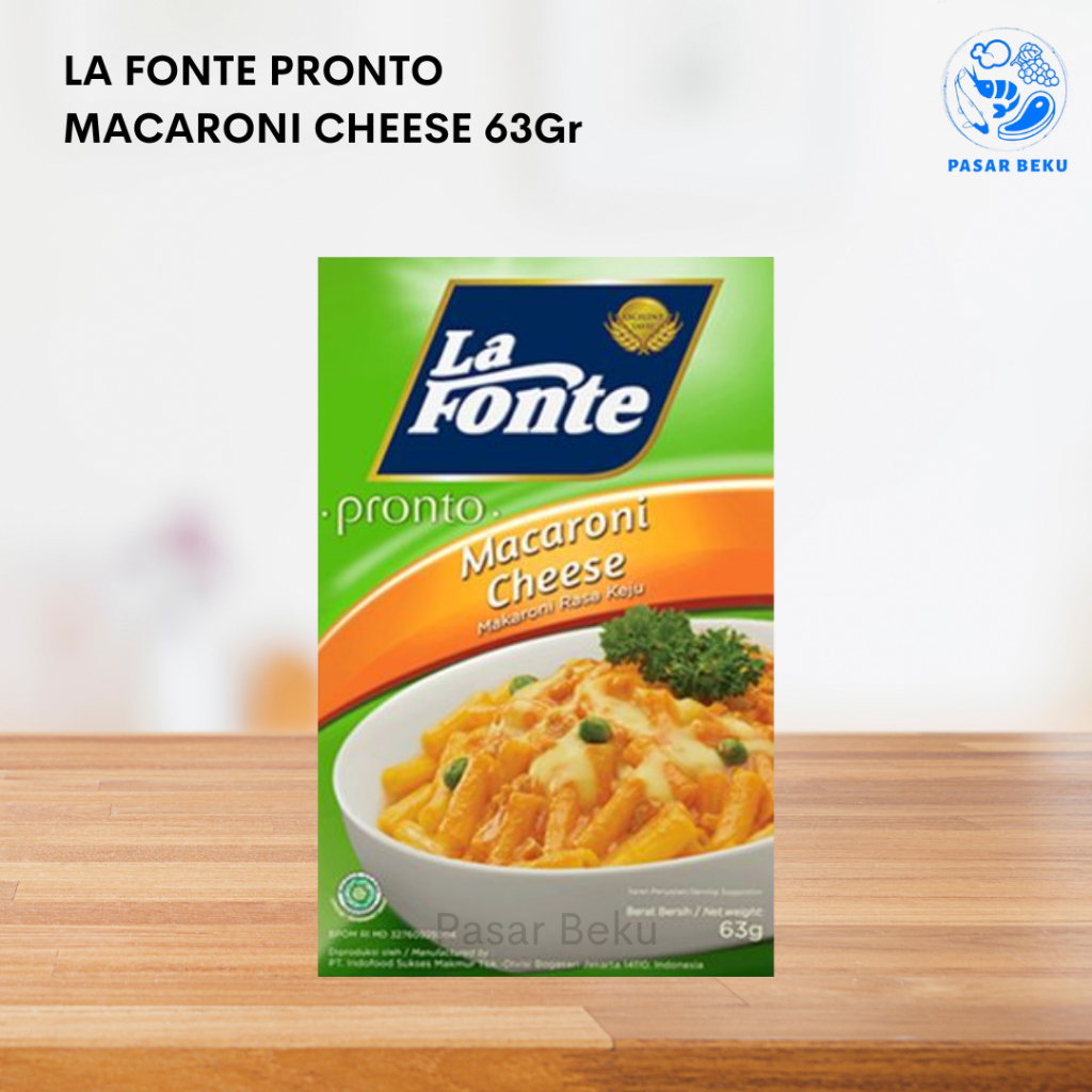 

La Fonte Pronto Macaroni With Cheese Flavour 63gr Makaroni Rasa Keju Pasar Beku Padang