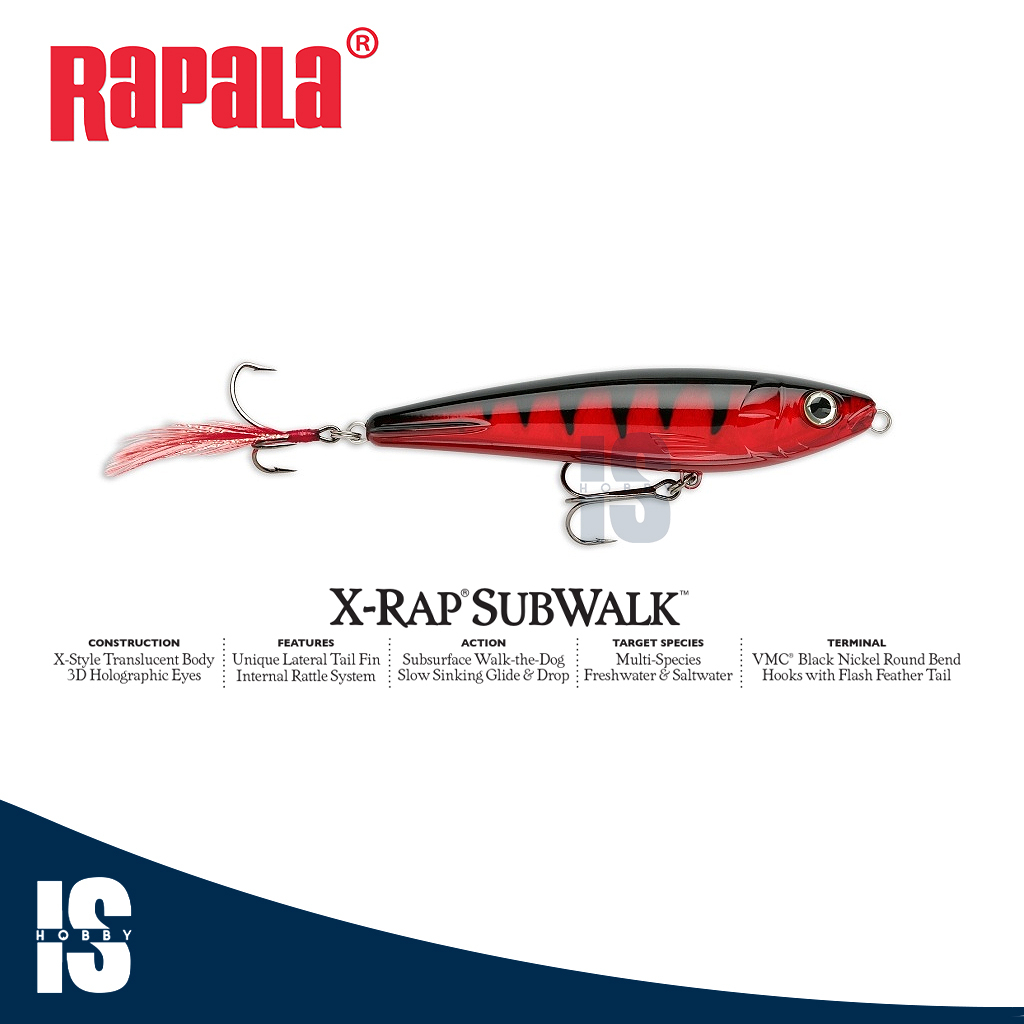 Lure Umpan Minnow Rapala X-Rap Subwalk 7cm XRSW07