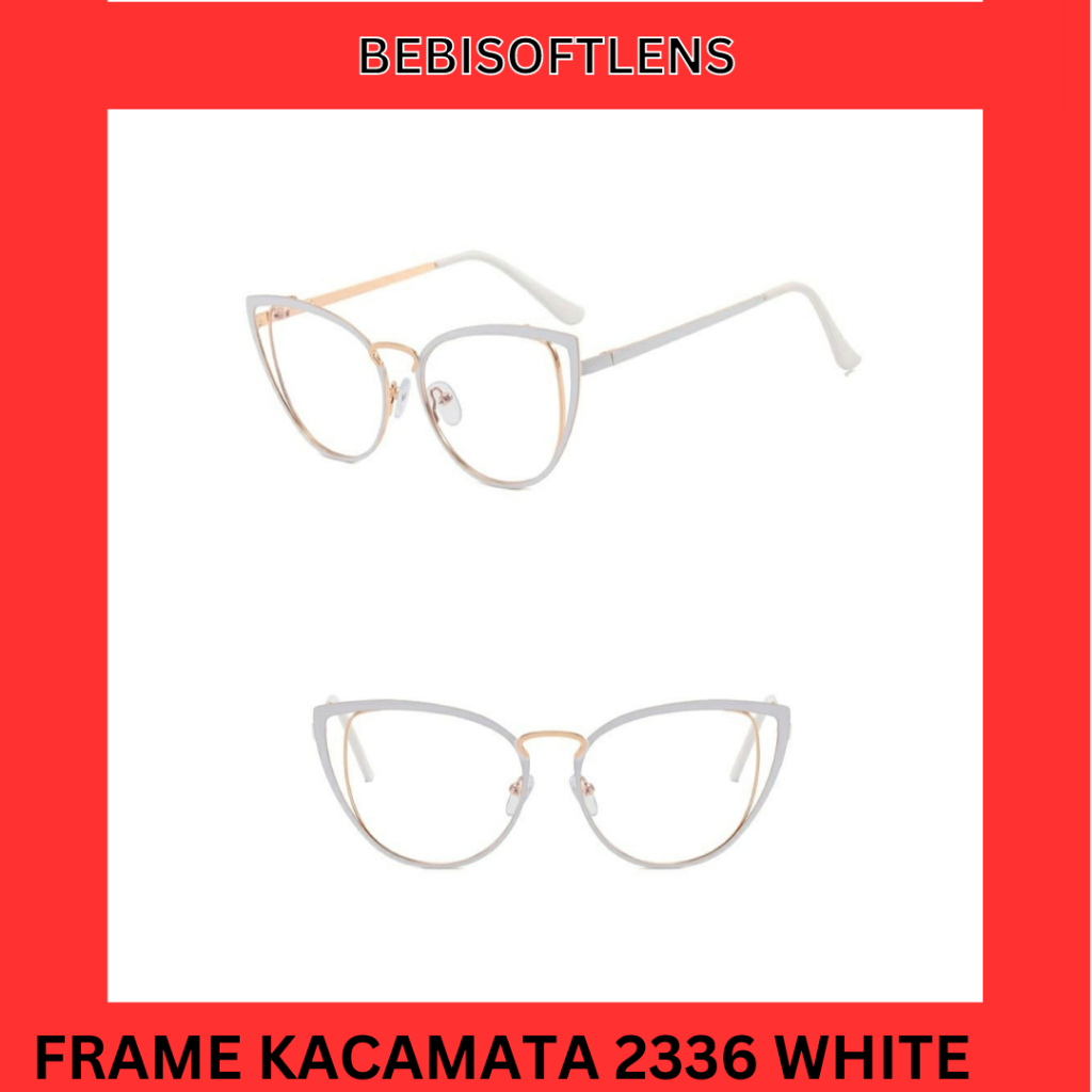 Kacamata Korea 2336 Kacamata Cat Eye, Kacamata Minus Normal , Kacamata Gaya Bluecromic Anti Radiasi Kaca Mata Minus Wanita Pria / BB
