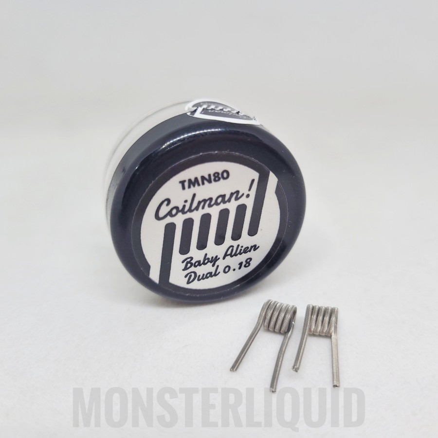 COILMAN TMN80 BABY ALIEN DUAL COIL 0.18 OHM PREBUILD COILS