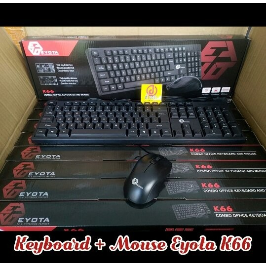 COMBO PAKET KEYBOARD MOUSE EYOTA K66 OFFICE KEYBOARD MOUSE - STK 06