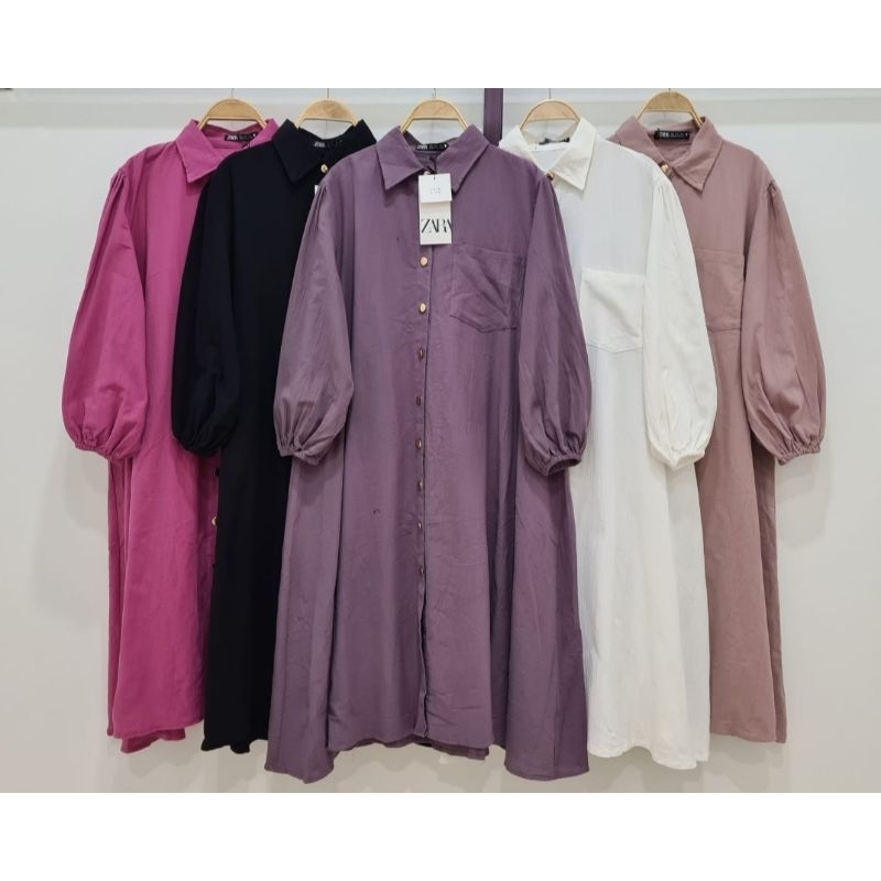 Tunik linen zara premium free belt