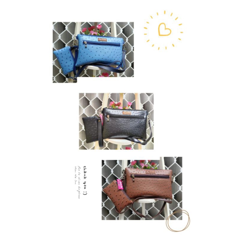 Tas set dompet banyak ruang