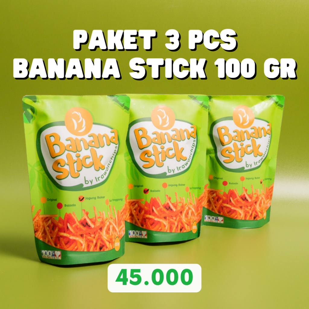 

Paket 3 Pcs Banana Stick 100 gr