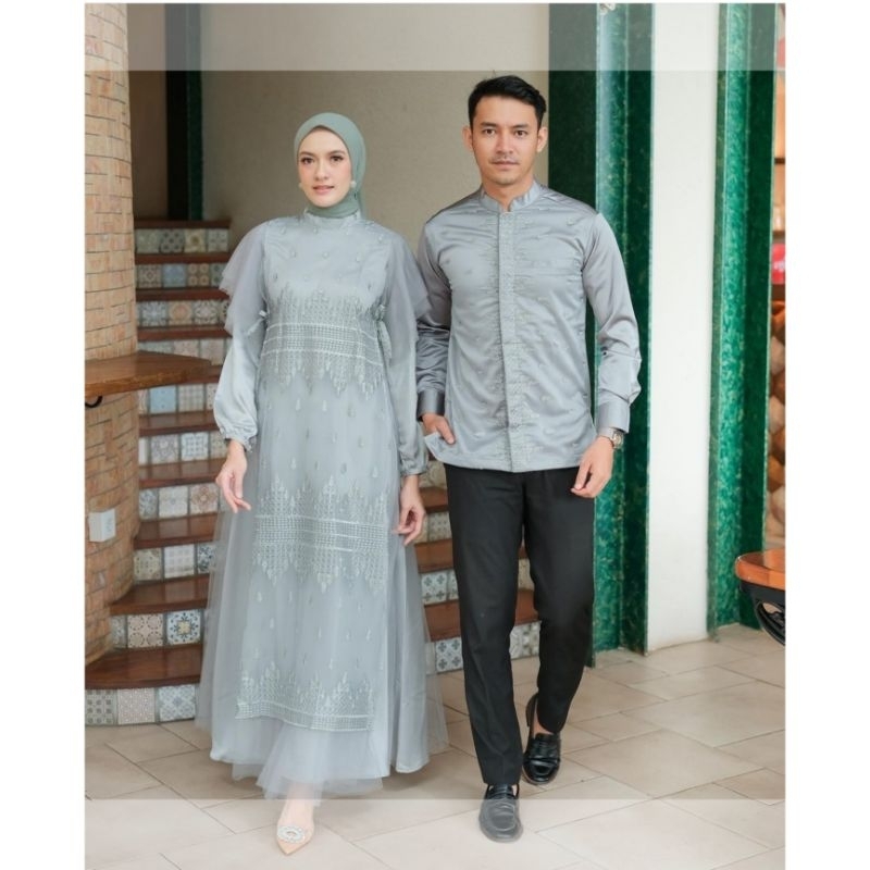 Humaira Series dress Koko Dewasa Teal Sage I Kemeja Dewasa by Akita.id Akita.id_new