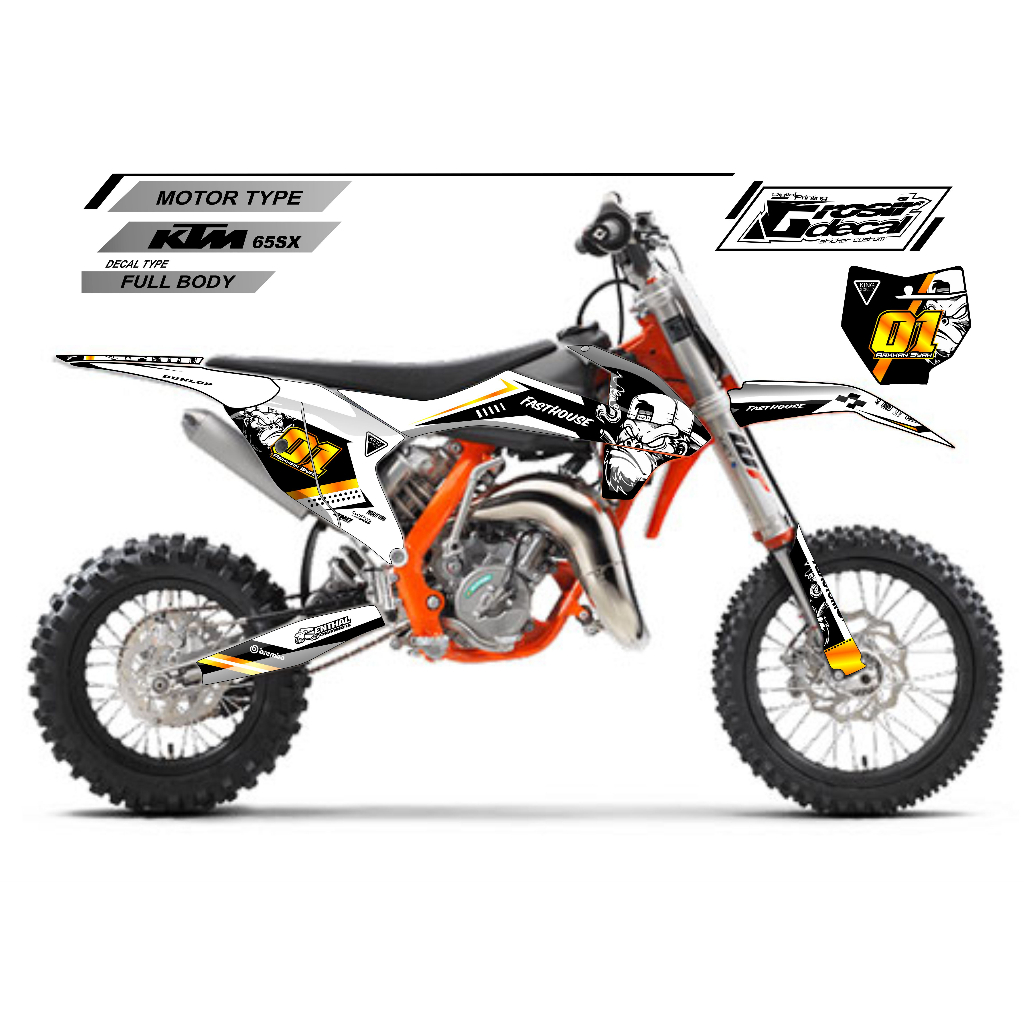 Sticker Stiker Mini Trail KTM 65cc New Full Body Free Custom