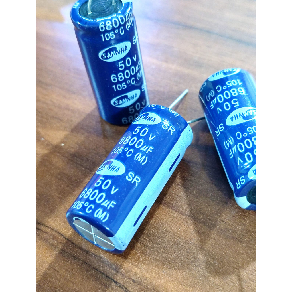 Kapasitor Capacitor ELCO 6800uf 50v / 6800 uf 50 v / 6800uf/50v Elko 6800uF 50V