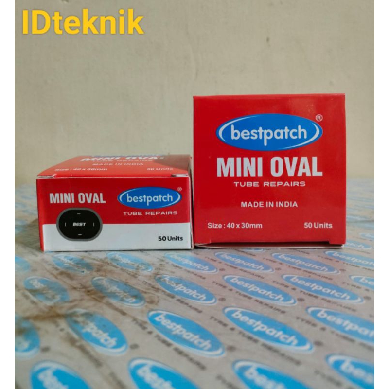 Karet tambal ban Tip Top Bestpacth mini oval 50 pcs