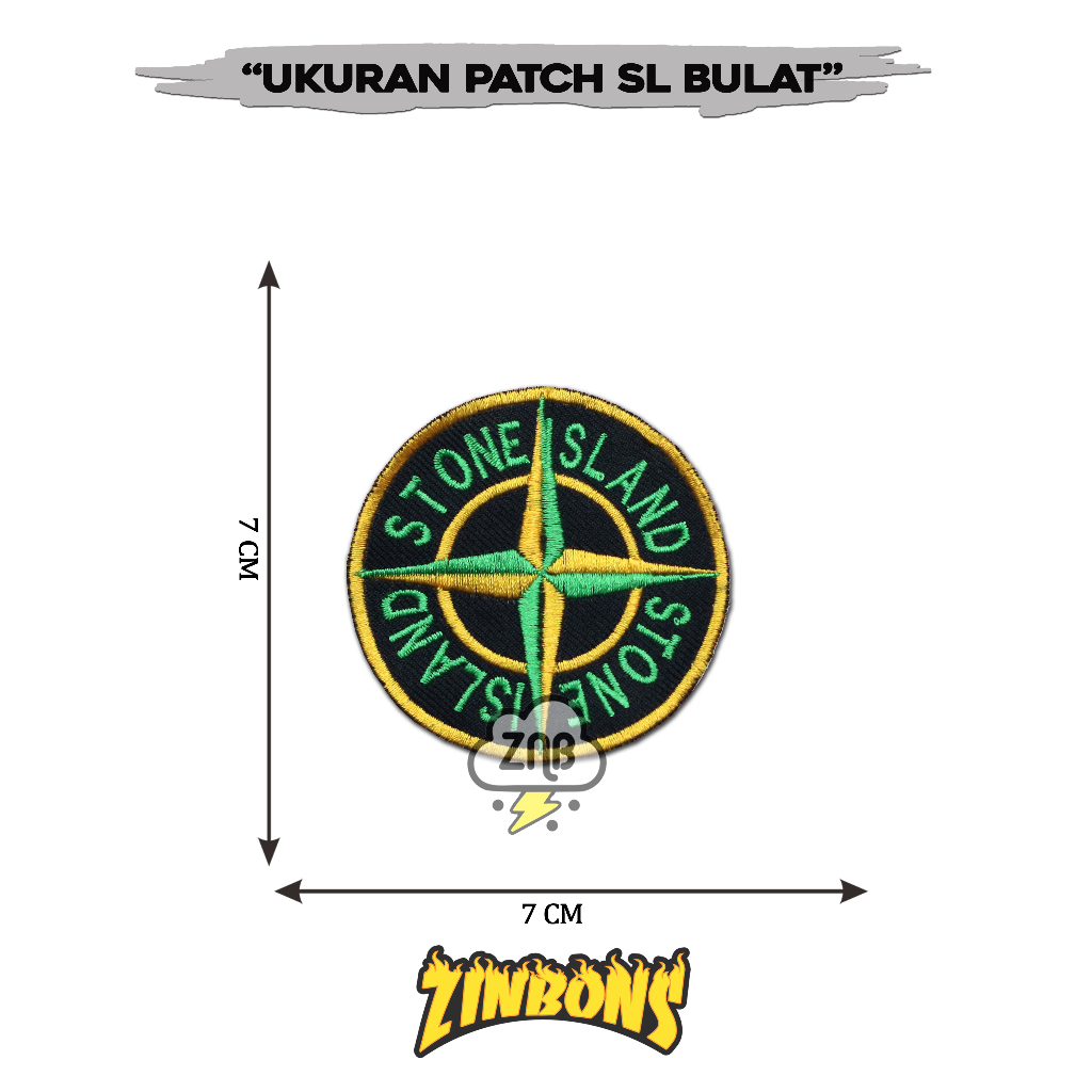 Patch Bordir Jahit/Emblem Logo Kotak Dan Bulat Termurah