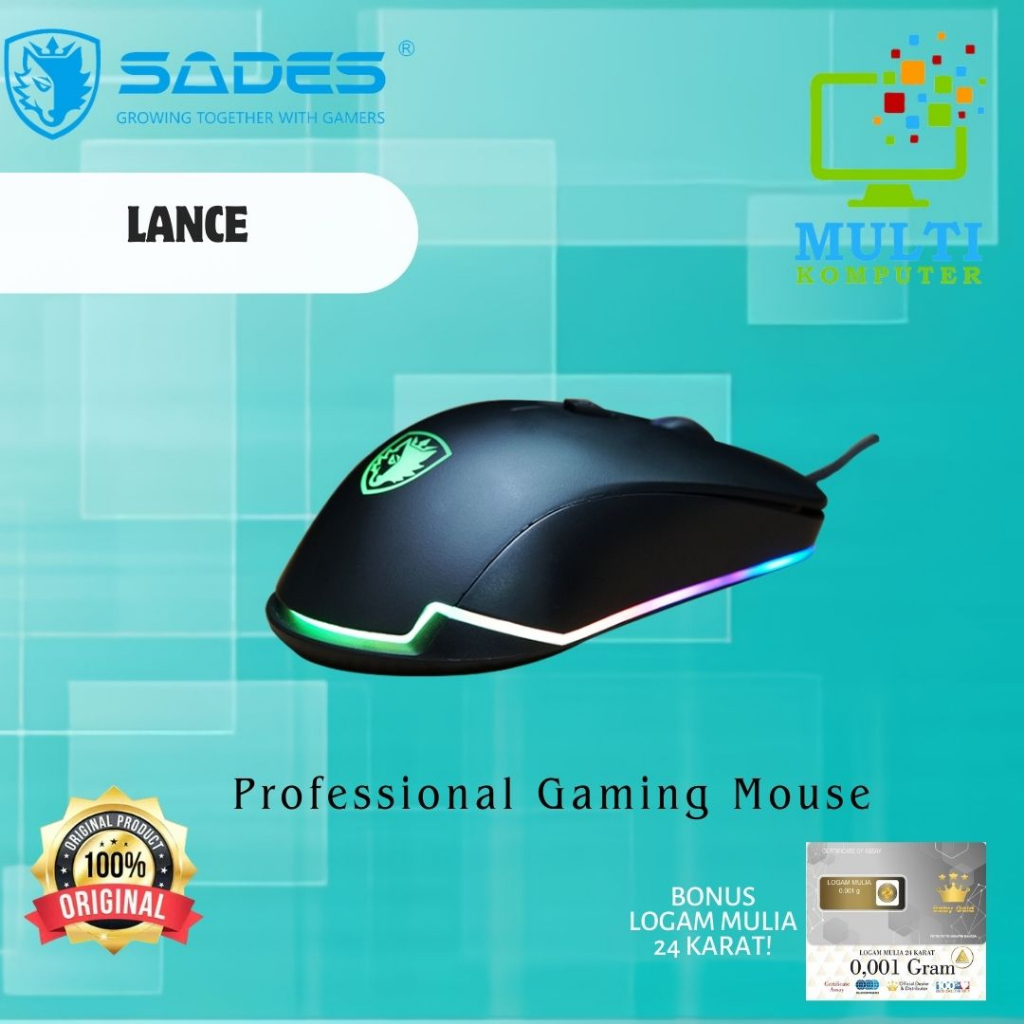 Sades Lance Macro Gaming Mouse RGB - with AVAGO Sensor