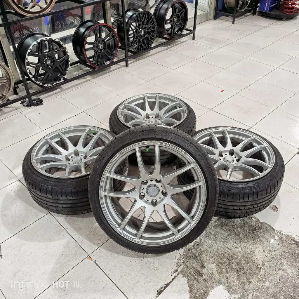 VELG RACING SEKEN WORK MEISTER R18X9,5/10,5 5X114 ET35/25 +BAN 215 40 R18