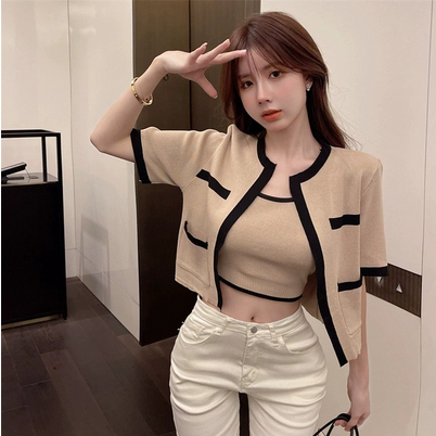 PENDEK Santaniah Cardigan Set Import YSK 20212