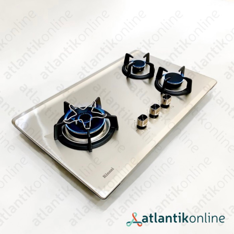 Kompor gas tanam built-in gas hob 3 tungku RINNAI RB-73TS RB73TS