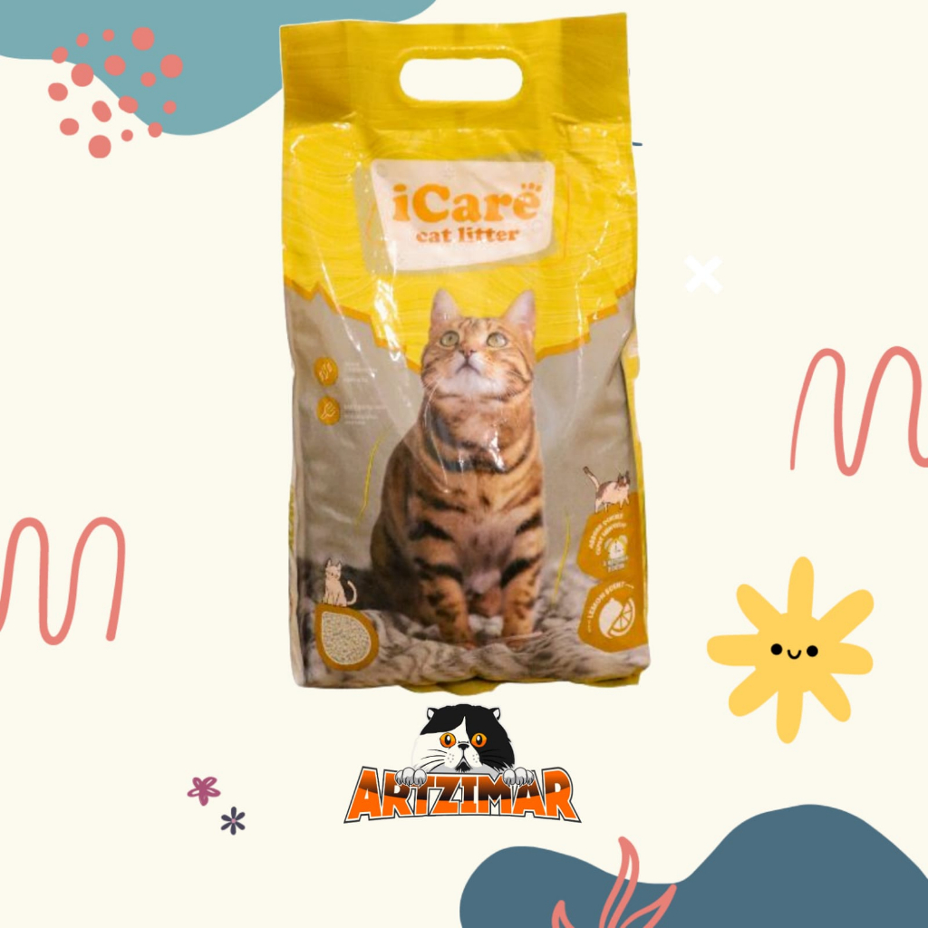 Cat Litter iCare 5ltr Pasir Kucing Gumpal dan Wangi iCare 5ltr