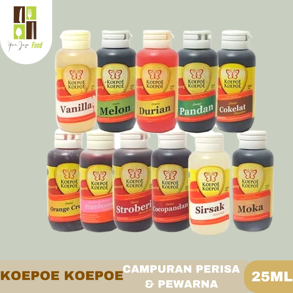 Koepoe Koepoe/Kupu Kupu Campuran Perisa &amp; Pewarna / Pasta /All Varian 25ml