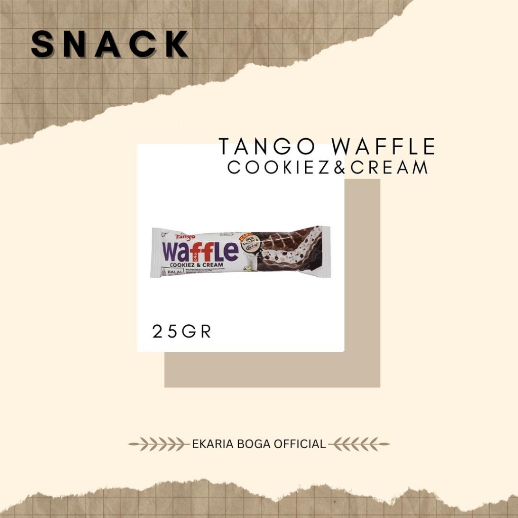 

SNACK | BISKUIT | WAFER | TANGO | TANGO WAFFLE COOKIEZ & CREAM 25GR