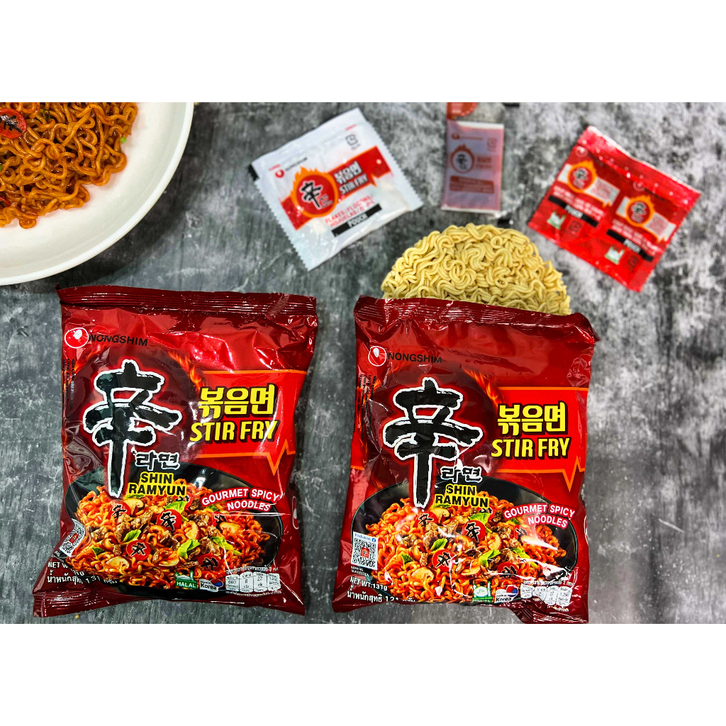 NONGSHIM - SHIN RAMYUN SPICY STIR FRY - 131 GR (MIE INSTAN KOREA)