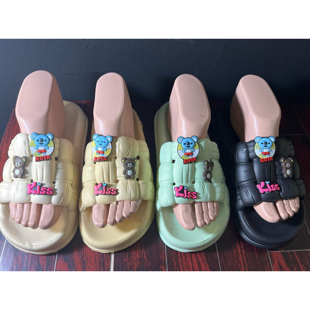 Sandal Karet Wanita Slip-On, sandal eva, endal outdor indor, Sandal Empuk Rumahan Flops Flat Slippers