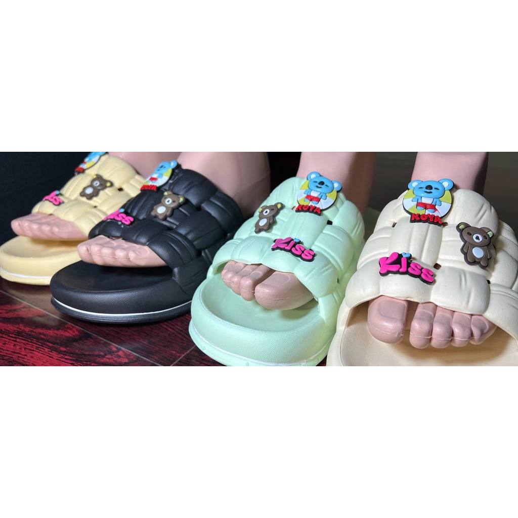 Sandal Karet Wanita Slip-On, sandal eva, endal outdor indor, Sandal Empuk Rumahan Flops Flat Slippers