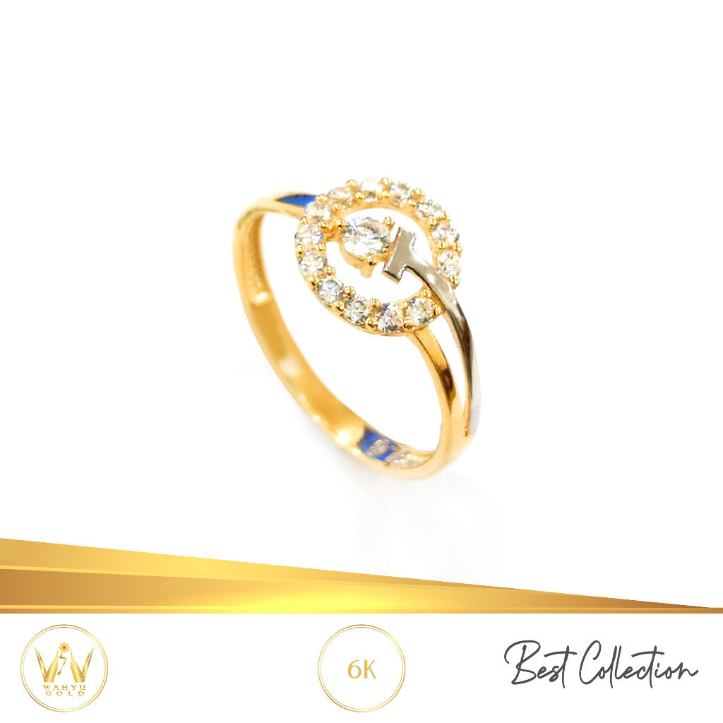 CINCIN EMAS MAS 6K PERHIASAN AKSESORIS WANITA EMAS WAHYU REDJO CC6AP16 12