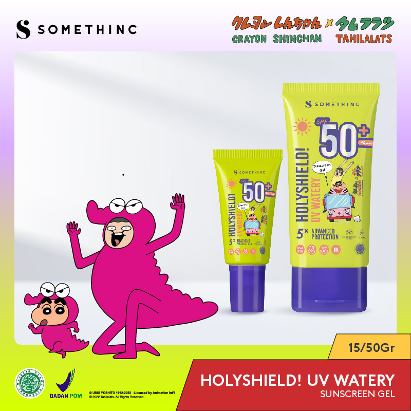 SOMETHINC HOLYSHIELD! UV Watery Sunscreen Gel SPF 50+ PA++++ - (Shinchan x Tahilalats)