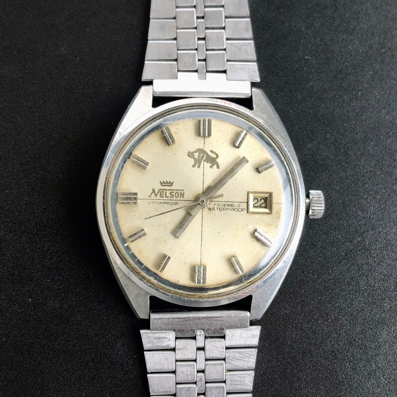 JAMTANGAN PRIA ORIGINAL / NELSON 23 JEWELS SWISS MADE / ARLOJI KUNO