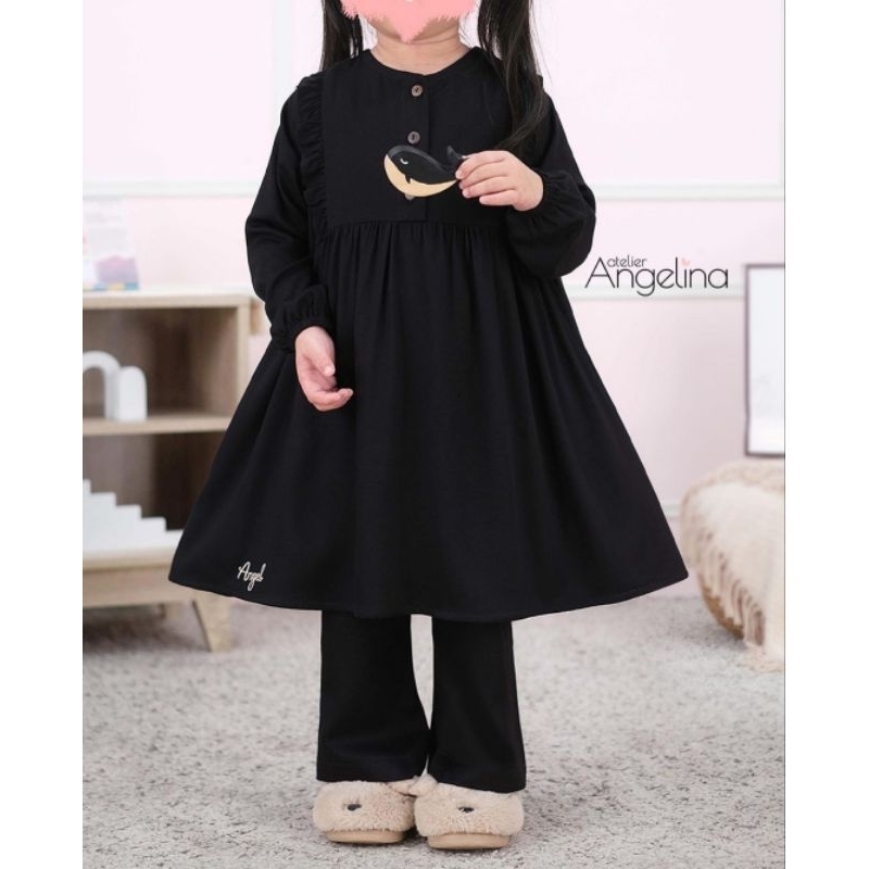 LITTLE ZAHRA-ATELIER ANGELINA EMBROIDERY BLACK