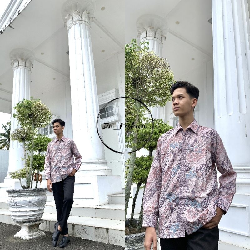 COD//KEMEJA BATIK//KEMEJA PANJANG//KEMEJA ROSEGOLD/PINK//TERLARIS