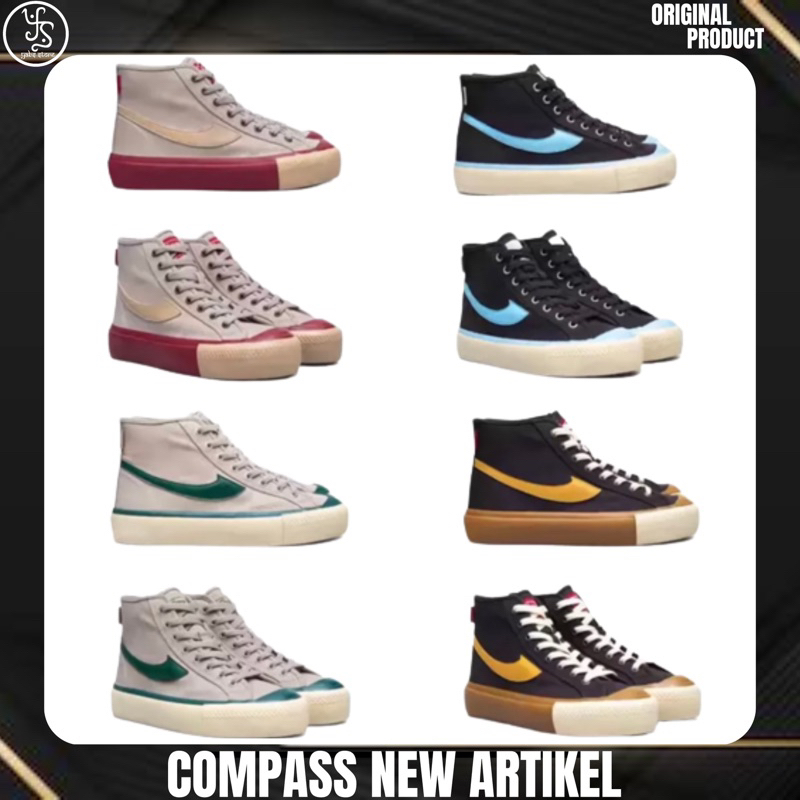 [ORIGINAL] SEPATU COMPASS GAZELLE HIGH CARAMEL / WAFER GREEN / CHOCO ICE / WAFER MAROON