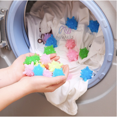 MAGIC LAUNDRY BALL / BOLA KARET MESIN CUCI ALAT BANTU PEMBERSIH BAJU PAKAIAN WASHING LAUNDRY BALL