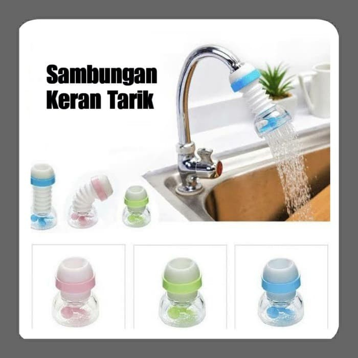 Sambungan Kran FLEXIBLE Filter air Anti Splash Shower - Kenji Shop