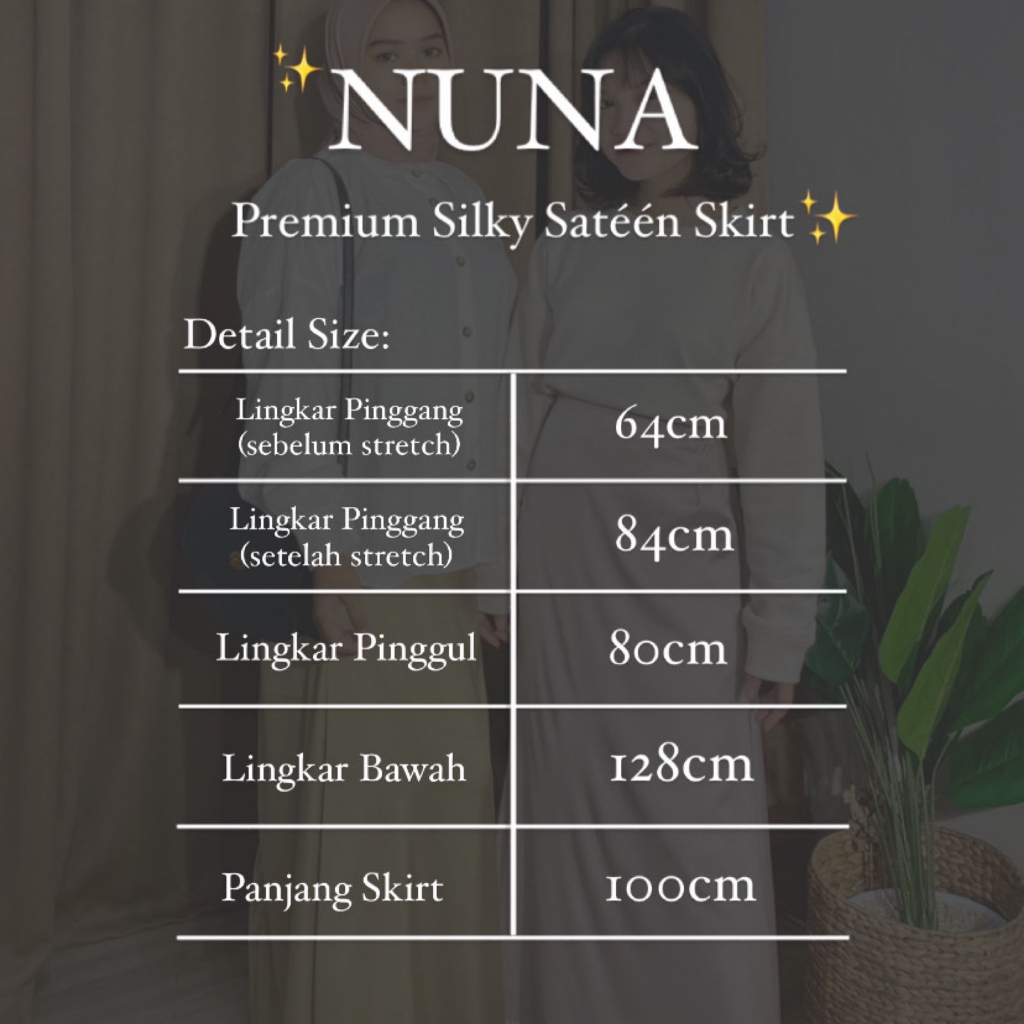 CANDIEZ NUNA Premium Sateen Silky Skirt