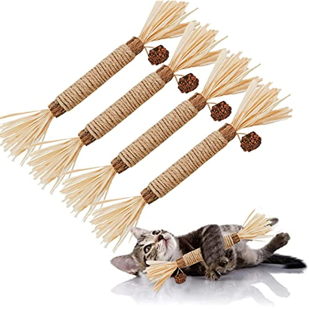 Pet' oPedia Catnip Stick Mainan Pembersih Gigi Kucing Silvervine Natural Matatabi Sticks For Cat Silvervine Sticks For Cat