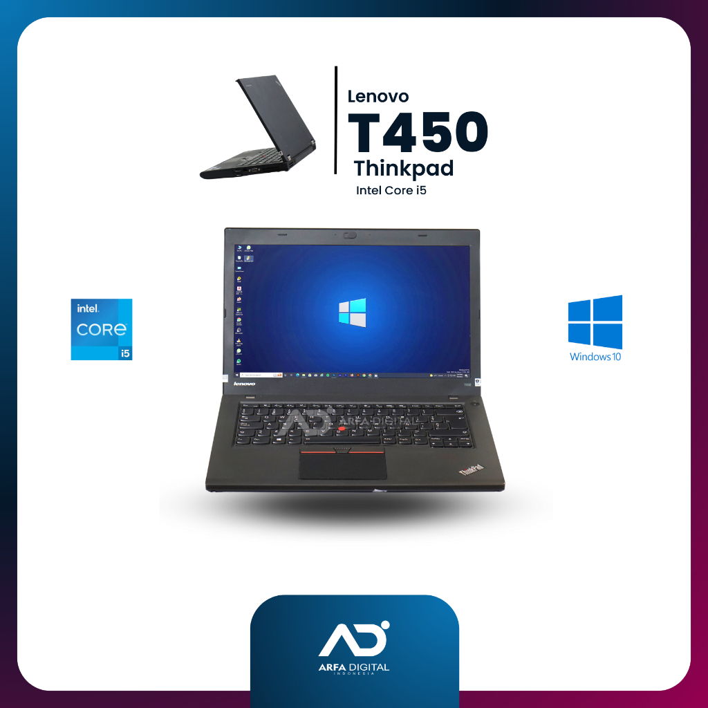 Laptop Levono Thinkpad T450 Ci5 5th 8GB SSD 128GB Second Bergaransi