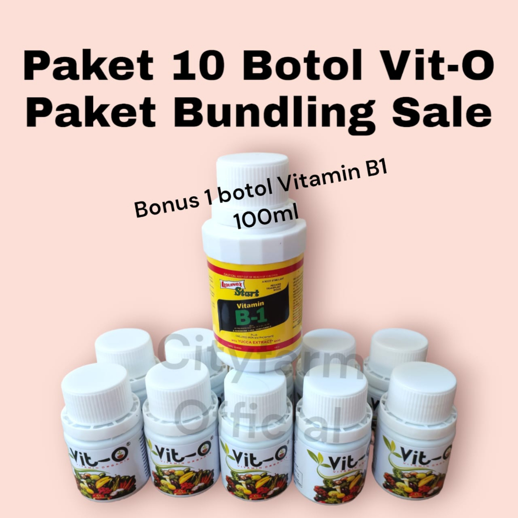 Pupuk Vit O Organik Teknologi Jepang Paket Bundling 10 Botol Bonus B1