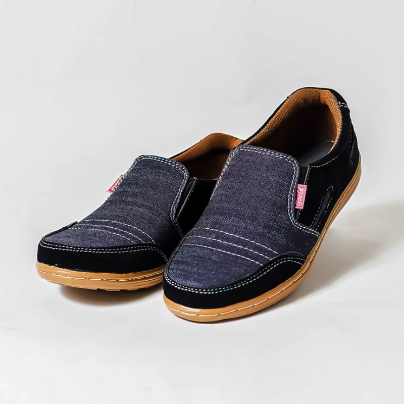 Hot Sepatu Casual Pria Kulit Premium Slip-On