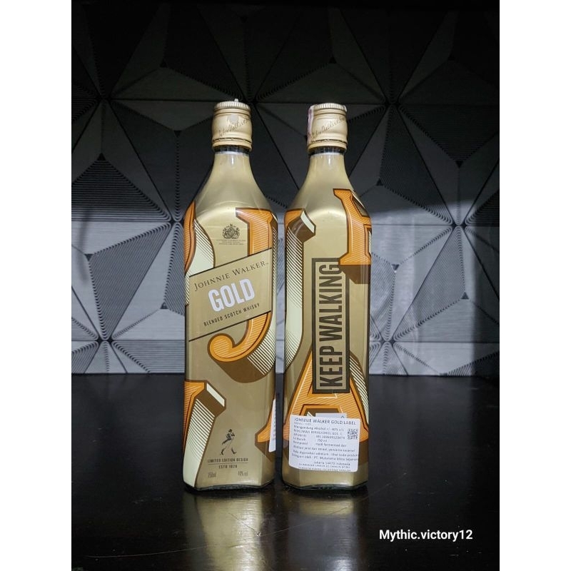 Botol bekas miras - JW Gold Label edition Keep Walking