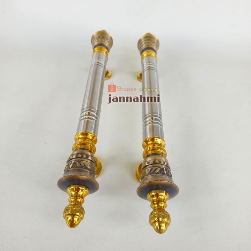 handle pintu kuningan 48cm besar