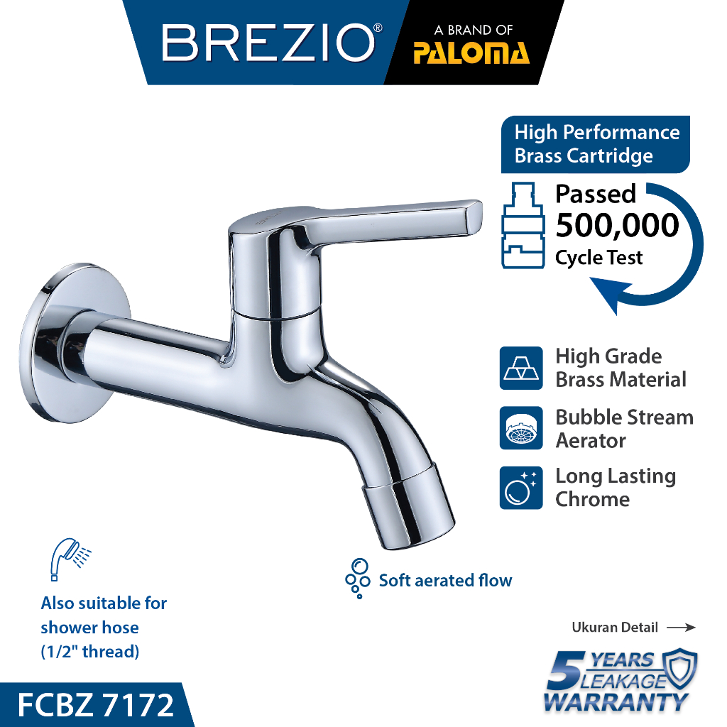 BREZIO FCBZ 7172 Keran Bak Mandi Kamar Cuci Dinding Tembok Kran Air