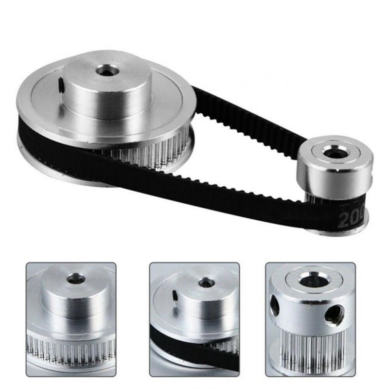 Close Loop 2GT Pulley Timing Belt 200mm Timing Belt Pulley 60 Gigi 20 Gigi Lebar 1:3 Reduction For 3D Printer