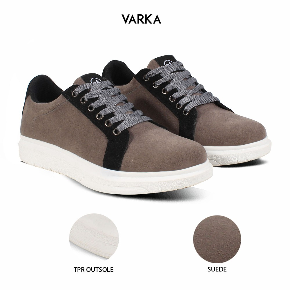 Sepatu Sneakers Wanita V 52614 Brand Varka Sepatu Kets Olahraga Kuliah Jalan Jalan Harga Murah Berkualitas Warna Abu