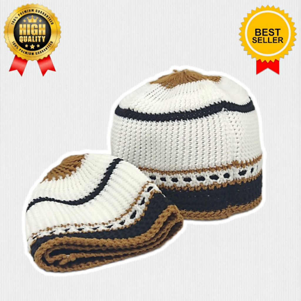 Kopiah Rajut Anak / Peci Rajut Bayi / Kopyah Rajut Yaman / Peci Rajut Anak Laki Laki / Kopyah Rajut 