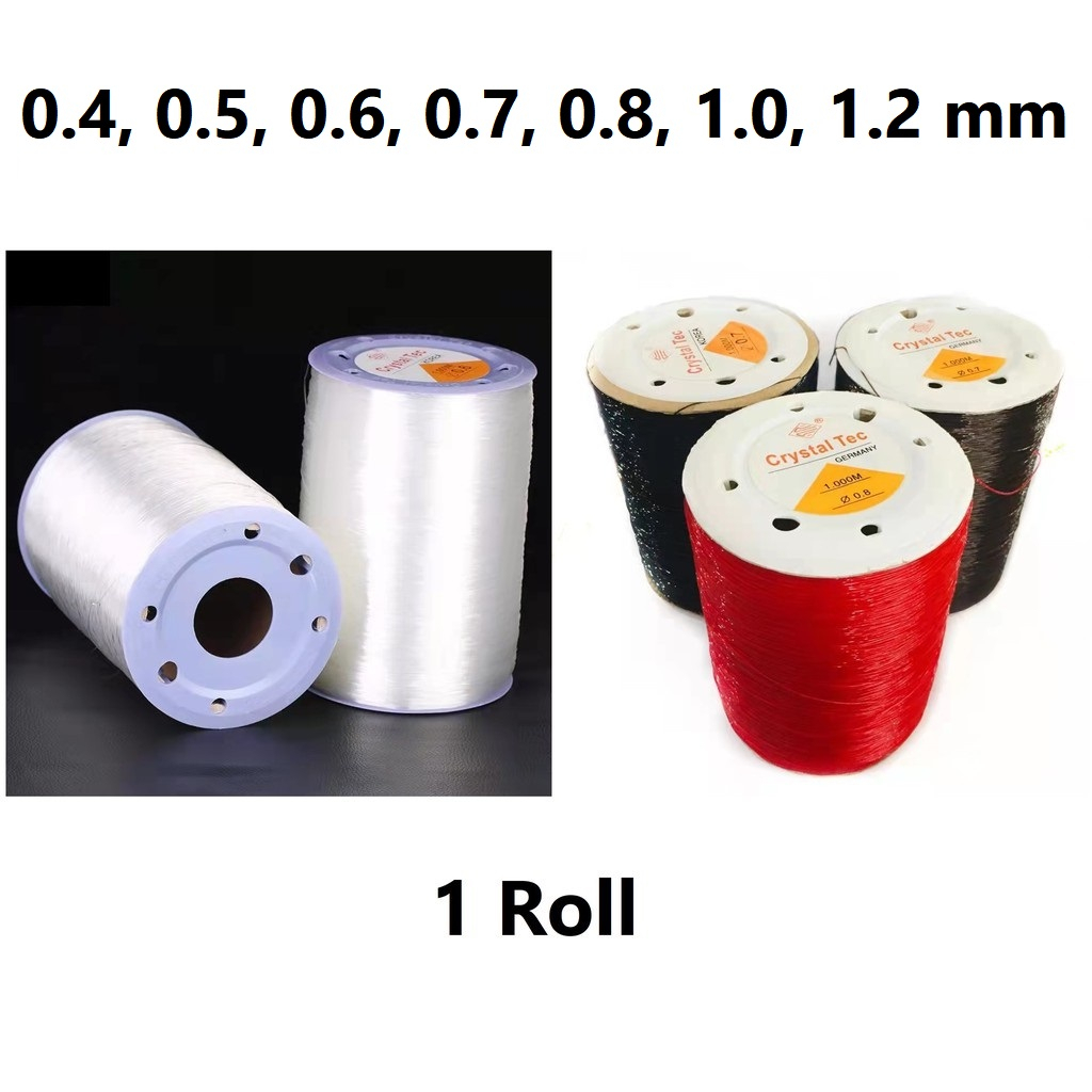 Benang Senar Karet/Harga/1000M/Roll Uk 0.5 - 1.2