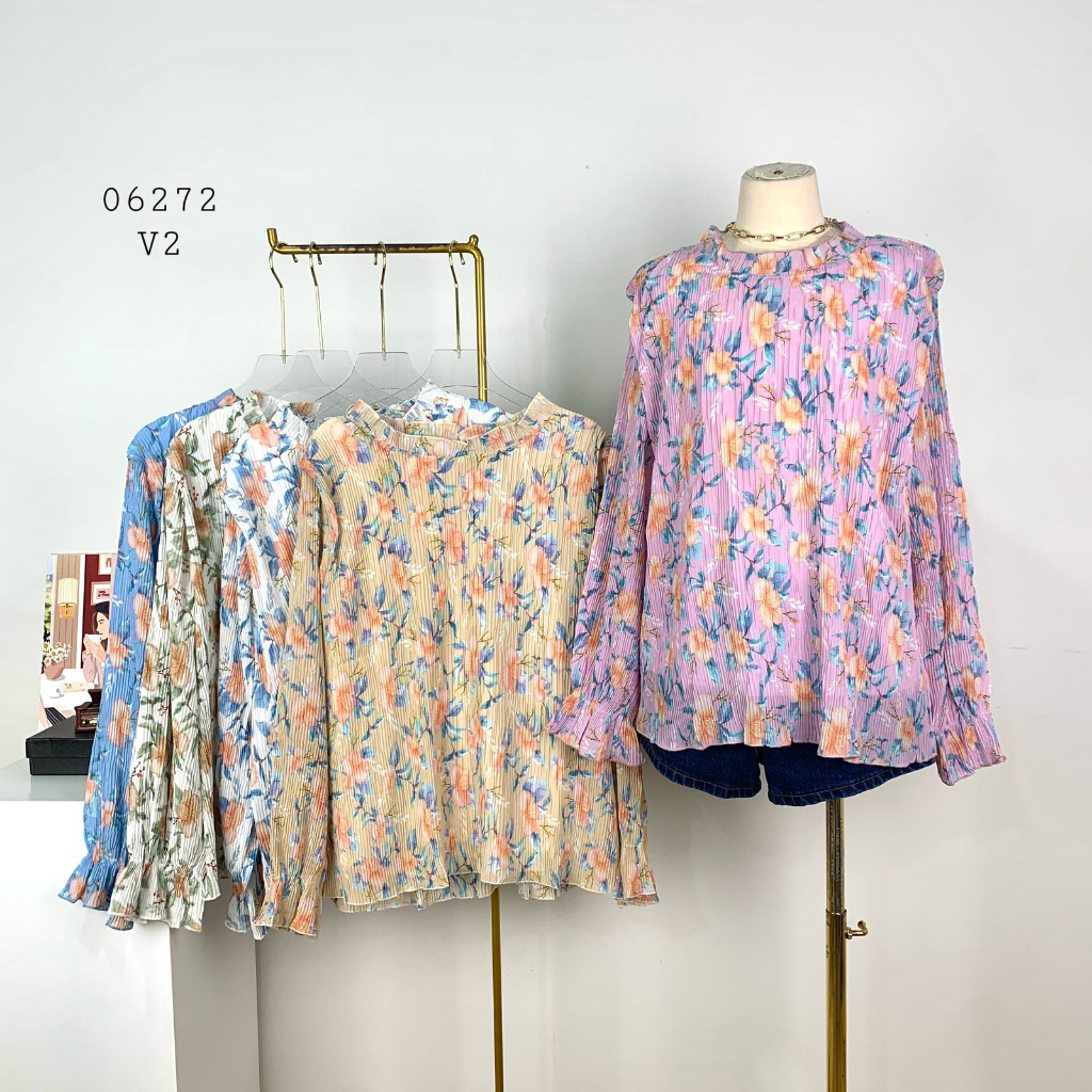 Baju Atasan Blouse I Blouse Bunga Wanita I Blouse Bunga Wanita I Blouse Bunga Korea