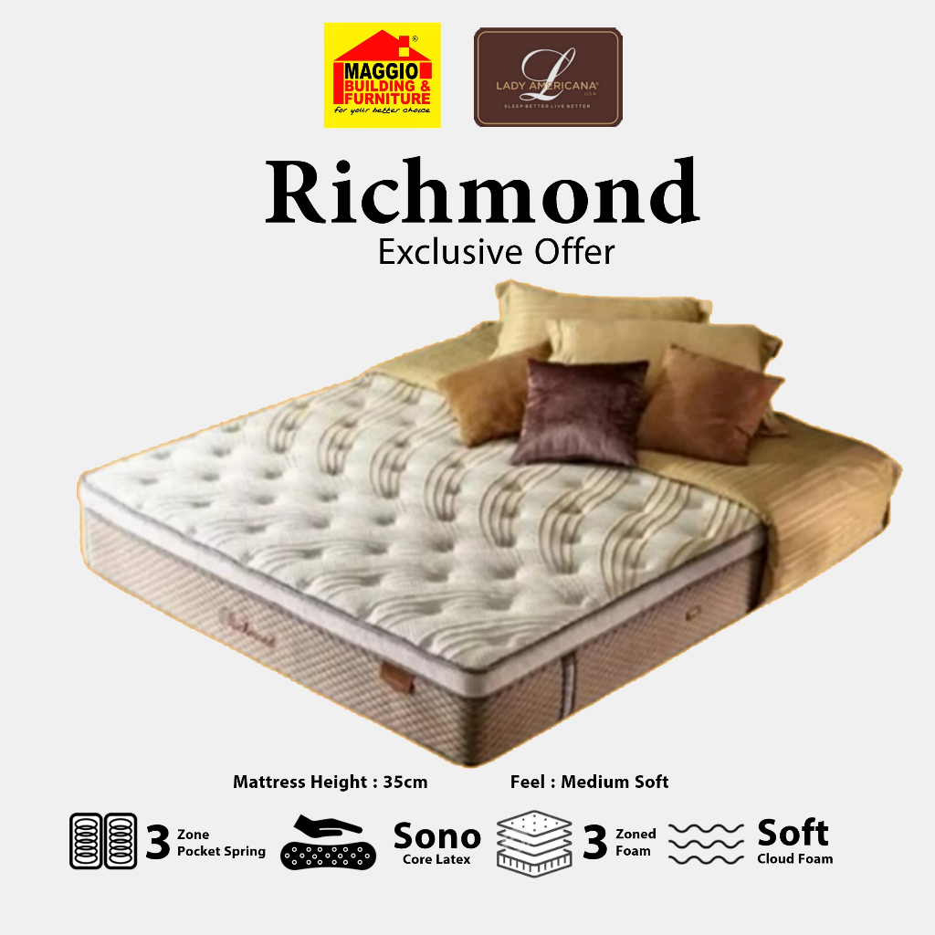 KASUR LADY AMERICANA - KASUR SPRINGBED LATEX - RICHMOND - LADY AMERICANA