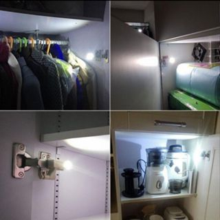 Lampu LED Engsel Lemari Pakaian Laci Pintu / Hinge Light Otomatis Nyala LED Switch Penerang Cahaya terang Lamp Deadlock Gesper Kabinet [MF]