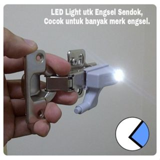 Lampu LED Engsel Lemari Pakaian Laci Pintu / Hinge Light Otomatis Nyala LED Switch Penerang Cahaya terang Lamp Deadlock Gesper Kabinet [MF]