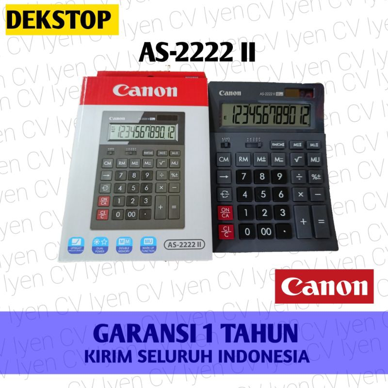 

kalkulator Dekstop Canon AS-2222 II / Canon AS 2222 / canon as 2222 / kalkulator canon