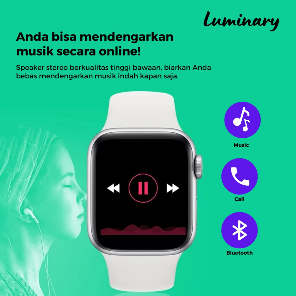 SmartWatch Smart Watch X7 Jam Tangan Pintar Sport Fitness Digital Bluetooth Layar Sentuh touch screen touchscreen Pria Wanita Anti Air Waterproof Tahan Air Dengan Pedometer Heart Rate Monitor pengukur detak jantung penghitung langkah dan kalori olahraga