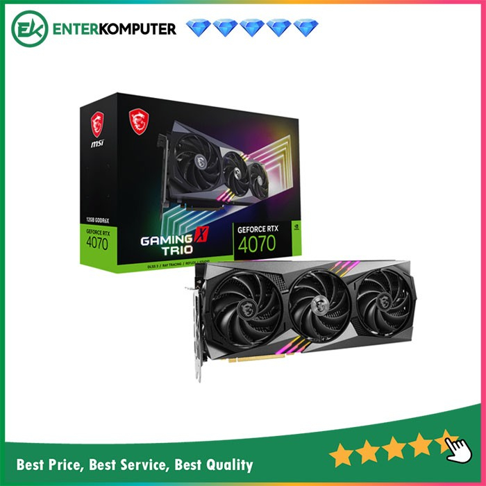 VGA MSI GeForce RTX 4070 12GB GDDR6X - Gaming X TRIO 12G